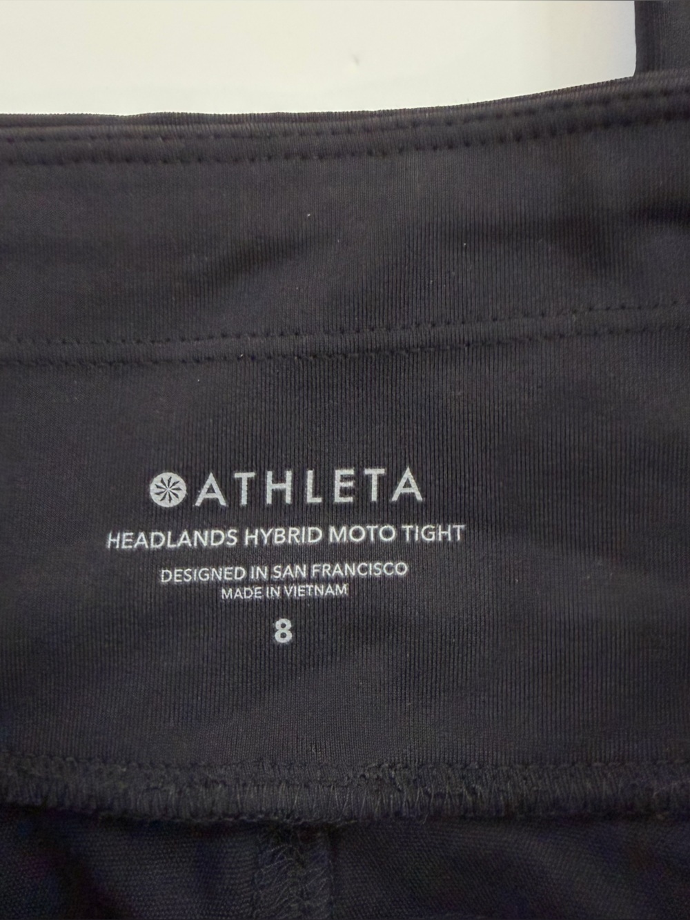 Athleta Leggings Womens 8 Headlands Hybrid Moto Black - Picture 4 of 5